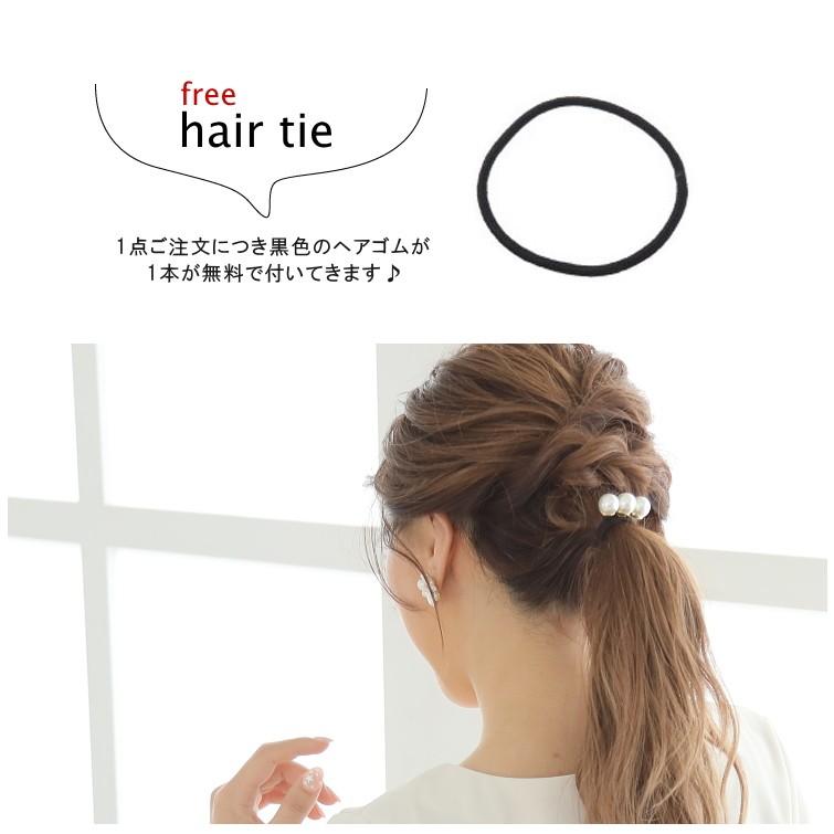 パール ヘア ポニー フック 5粒パール 3粒パール ゴールド  ヘアゴム付き |  | 07