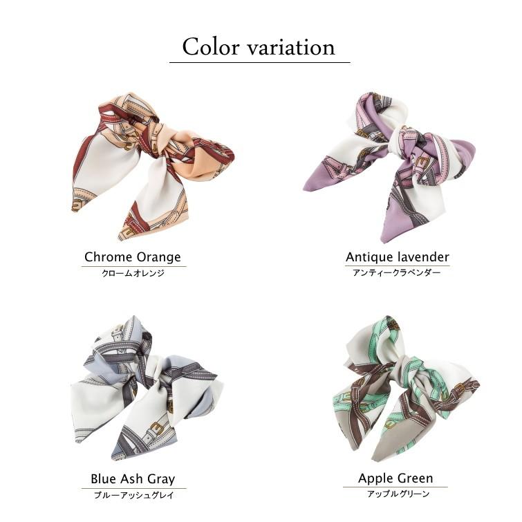 スカーフバレッタ レトロクラシック バレッタ スカーフ柄 ヘアアクセサリー |  | 12