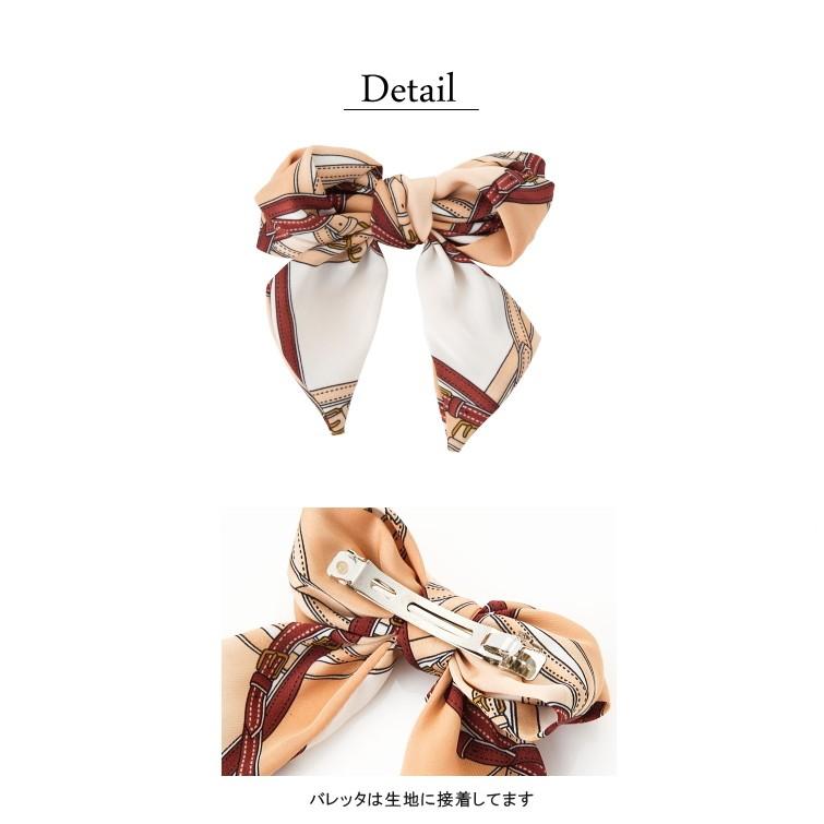 スカーフバレッタ レトロクラシック バレッタ スカーフ柄 ヘアアクセサリー |  | 03