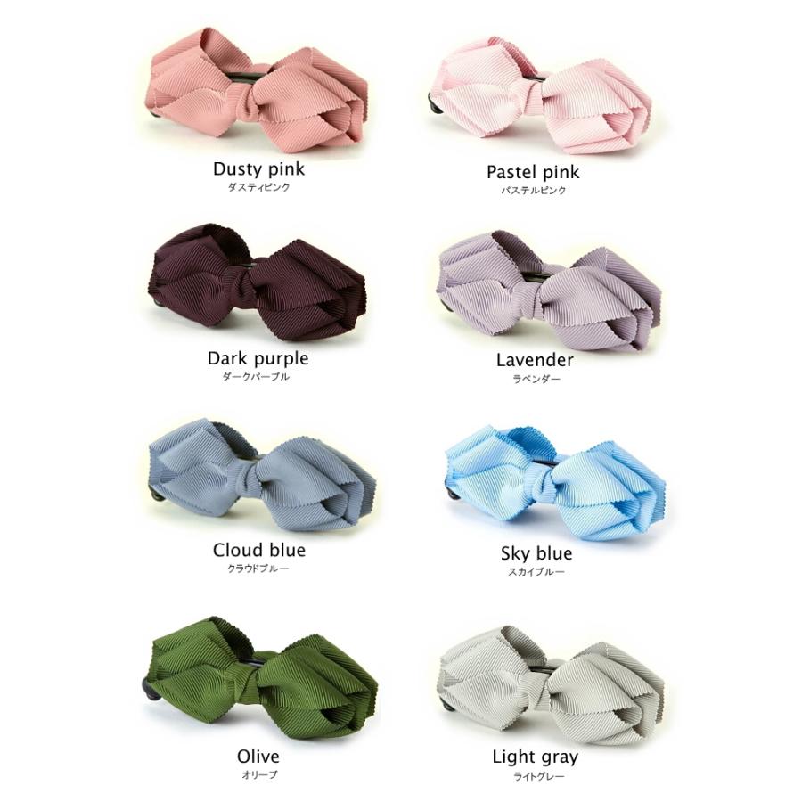 ダブル グログランリボン バナナクリップ ヘアアクセ : LuneJewelry