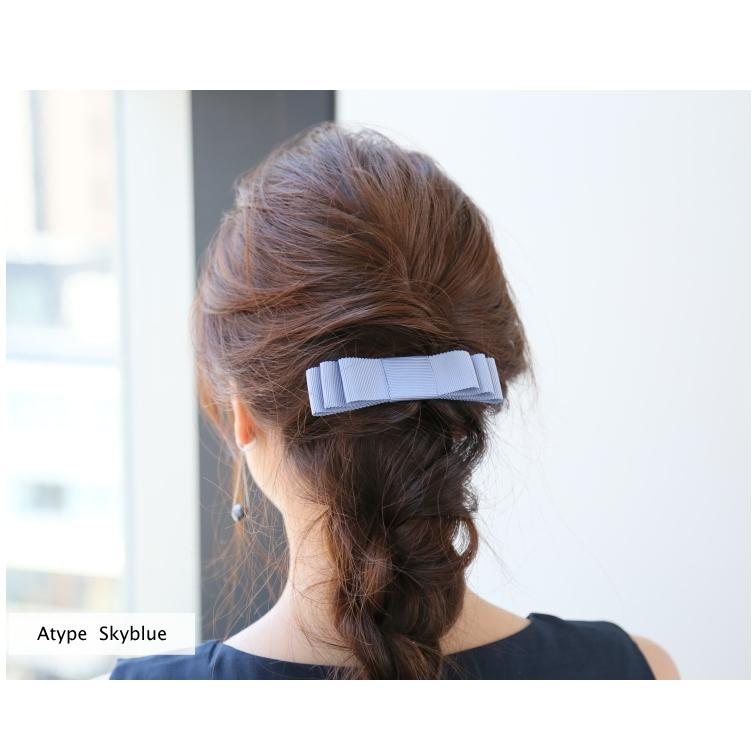 グログランリボン バレッタ ボリューム 三重 トリプル |  | 07