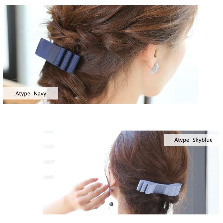 グログランリボン バレッタ ボリューム 三重 トリプル |  | 08