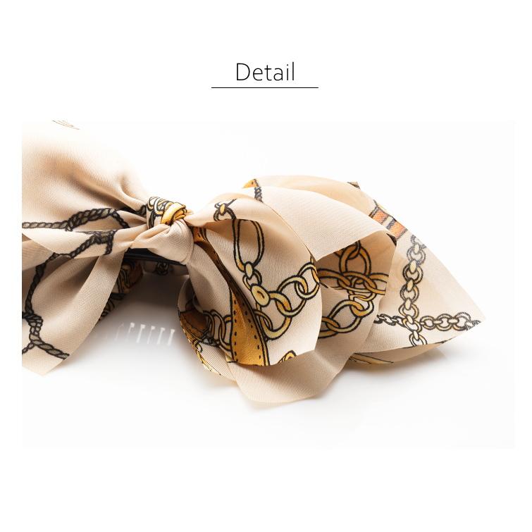 スカーフ柄 エアリー リボンバナナクリップ クラシカル |  | 03