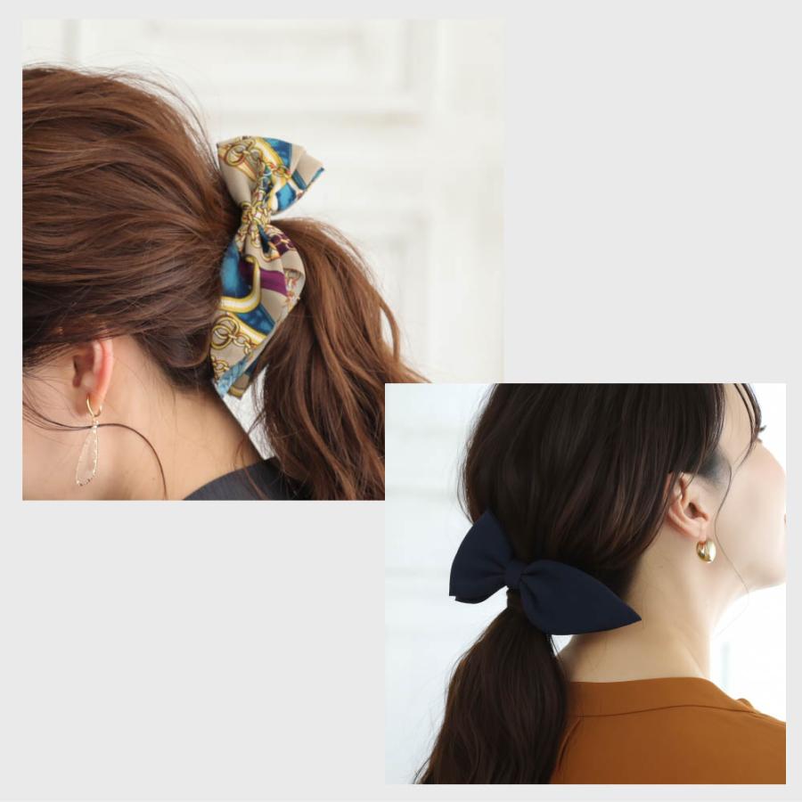 ハーフノット リボンバナナクリップ アースカラー スカーフ柄 くすみ 片結び バナナクリップ ヘアアクセ ヘアアクセサリー |  | 12