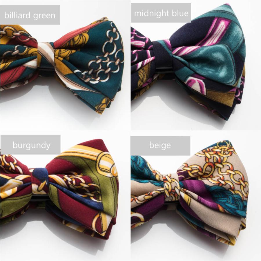 ハーフノット リボンバナナクリップ アースカラー スカーフ柄 くすみ 片結び バナナクリップ ヘアアクセ ヘアアクセサリー |  | 17