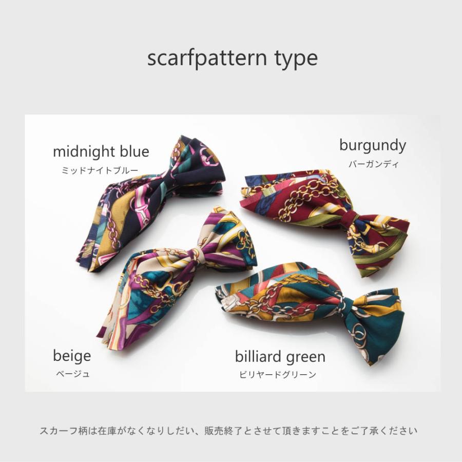 ハーフノット リボンバナナクリップ アースカラー スカーフ柄 くすみ 片結び バナナクリップ ヘアアクセ ヘアアクセサリー |  | 07