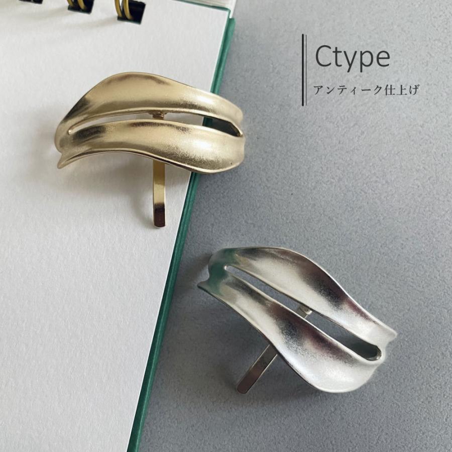 変形ライン アンティーク調 メタル ポニーフック ヘアゴム付き ヘアカフ ヘアーカフ |  | 12