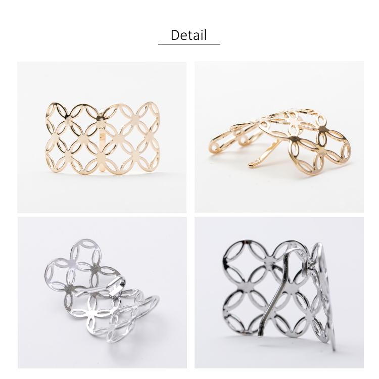 クロワゾンネ ポニーフック 七宝模様 ヘアゴム付き 透かし メタル サークル ヘアカフ |  | 04