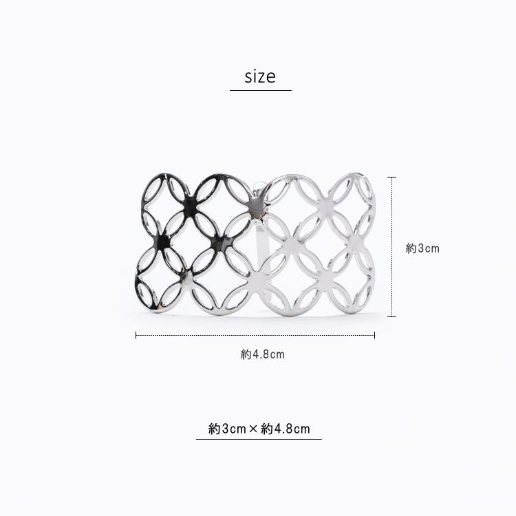 クロワゾンネ ポニーフック 七宝模様 ヘアゴム付き 透かし メタル サークル ヘアカフ |  | 05