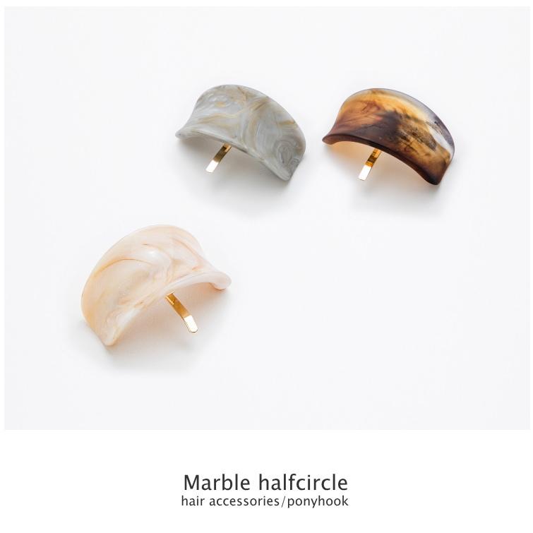 マットマーブル セミサークル ヘアカフ ポニーフック ヘアーカフ ヘアゴム付き |  | 01