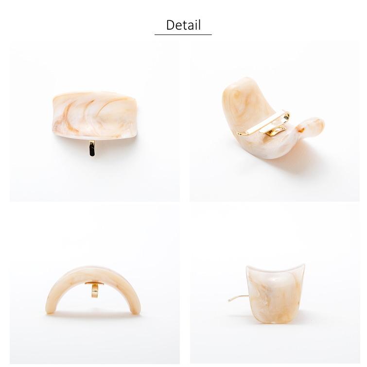 マットマーブル セミサークル ヘアカフ ポニーフック ヘアーカフ ヘアゴム付き |  | 03