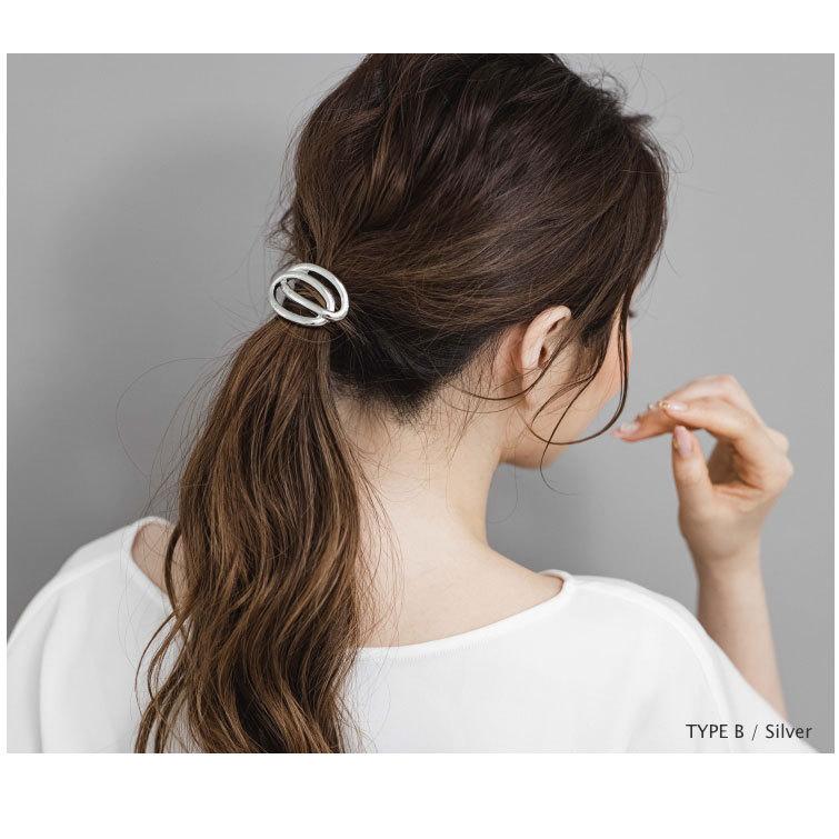 [2タイプ] メタルライン ポニーフック ヘアカフ 変形 ライン プレート |  | 11