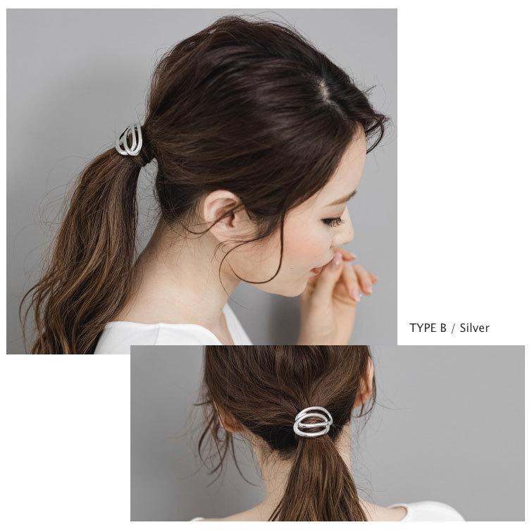 [2タイプ] メタルライン ポニーフック ヘアカフ 変形 ライン プレート |  | 12