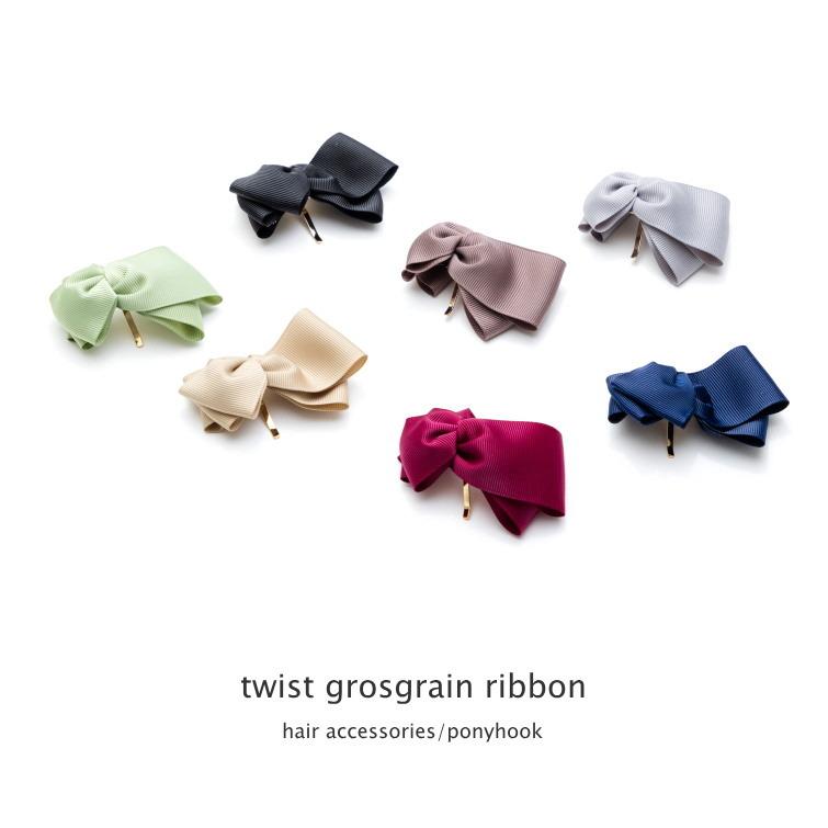 ひねり グログランリボン ポニーフック ヘアカフ ヘアーカフ |  | 02