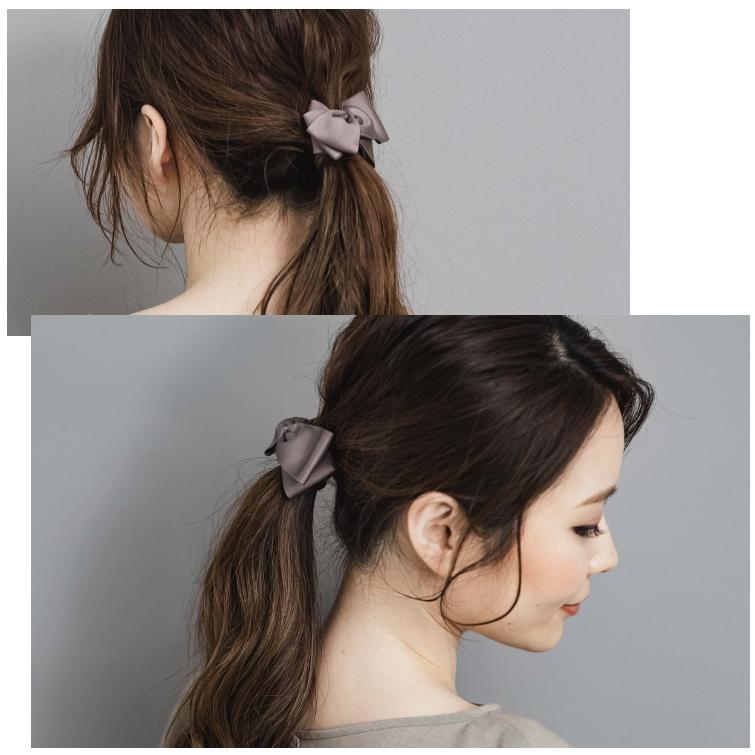 ひねり グログランリボン ポニーフック ヘアカフ ヘアーカフ |  | 05
