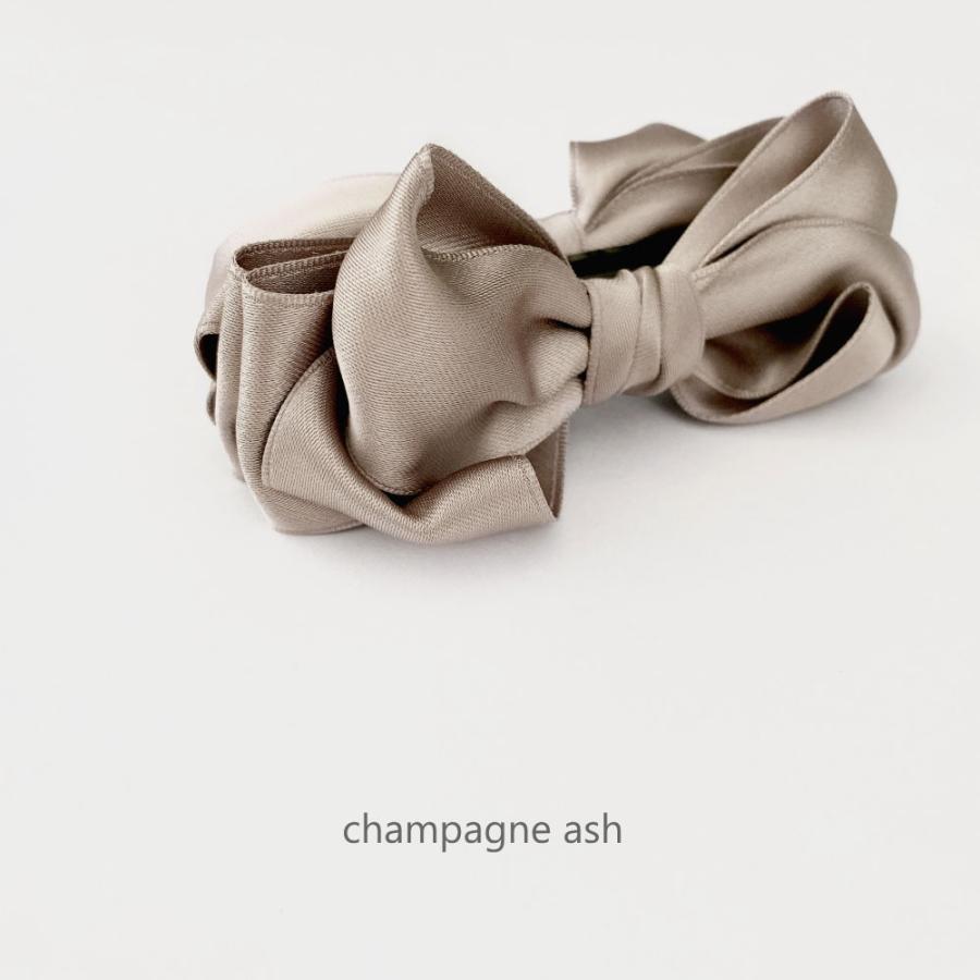 2色 サテンリボン バナナクリップ カール くすみカラー アッシュ ヘアアクセサリー |  | 10