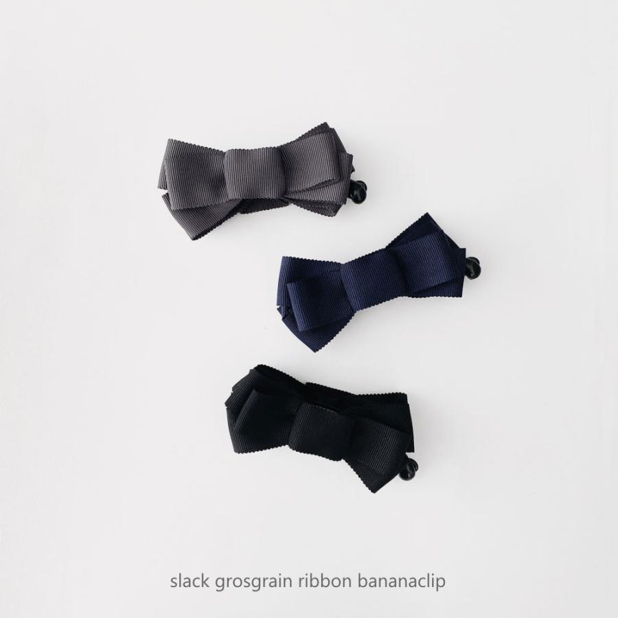 スラック グログランリボン バナナクリップ 3色 スライド ボリューム |  | 01