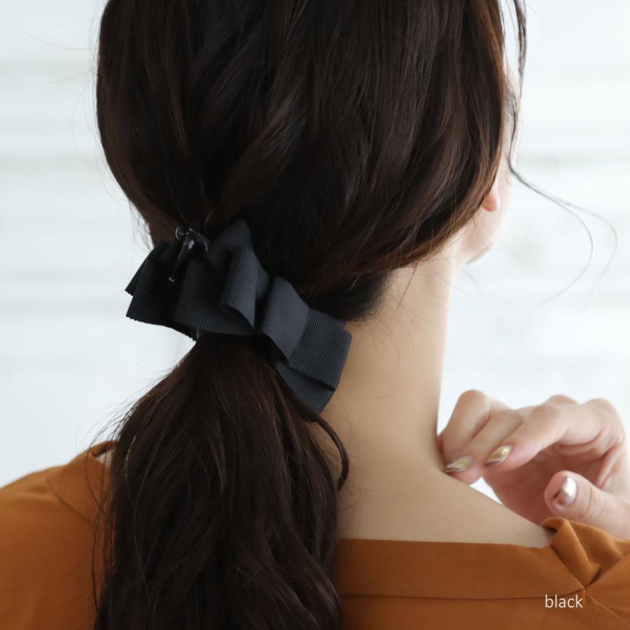 スラック グログランリボン バナナクリップ 3色 スライド ボリューム |  | 04