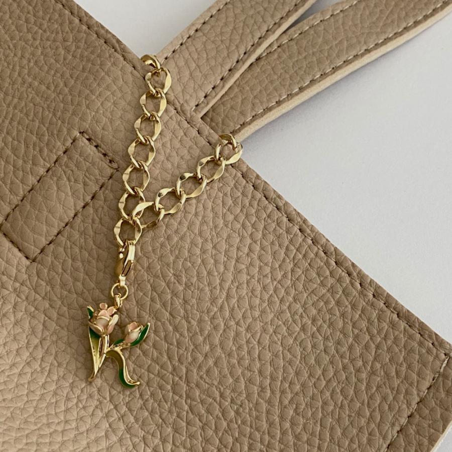 フラワー イニシャル バッグチャーム キーチェーン キーリング 3点セット アルファベット 12種類 キーホルダー |  | 04