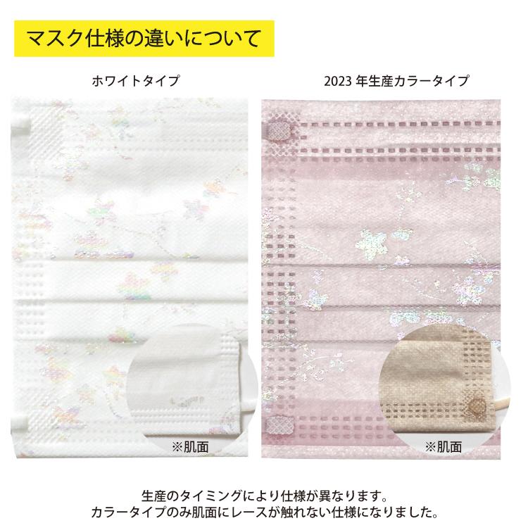 レース チュールレース 不織布マスク おしゃれ カラー 華やぎ美人  