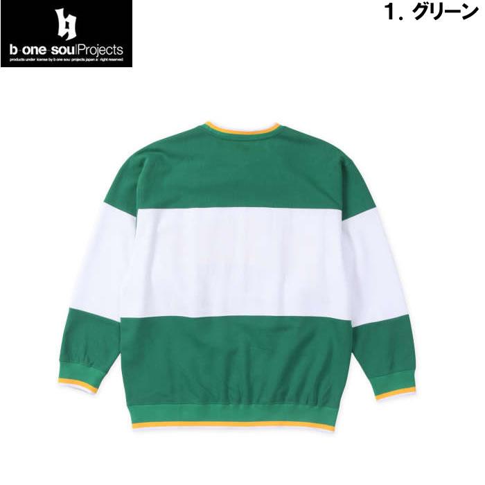 大きいサイズ キングサイズ ビッグサイズ メンズ b one soul DUCK DUDE切替 クルーネック スウェット（メーカー取寄）ビーワンソウル 3L 4L 5L 6L トレーナー | B ONE SOUL | 06