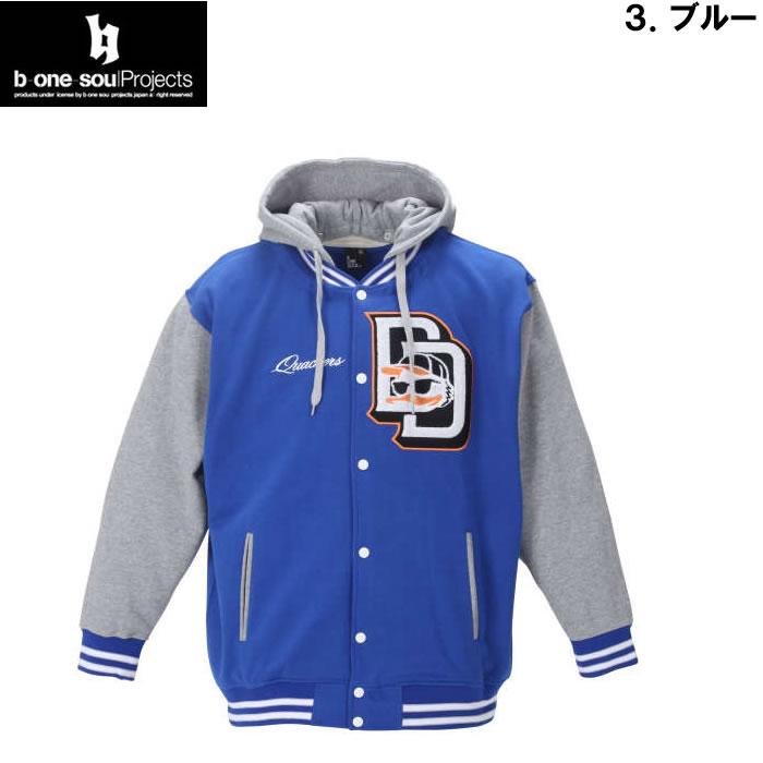 大きいサイズ キングサイズ ビッグサイズ メンズ b one soul DUCK DUDE スウェット スタジアムジャケット（取寄）ビーワンソウル 3L 4L 5L 6L スタジャン | B ONE SOUL | 16