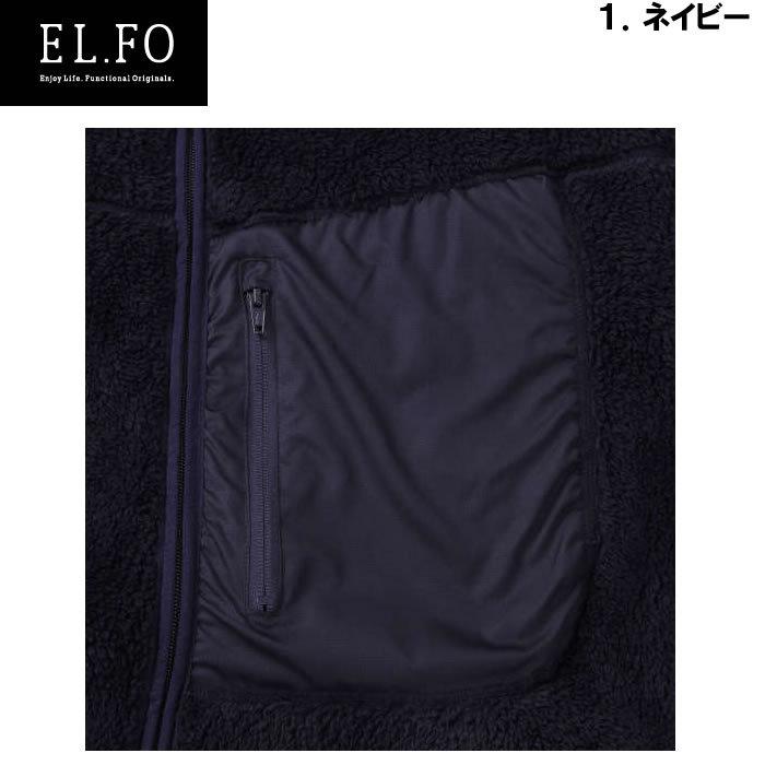 大きいサイズ メンズ EL.FO-ボアフリースブルゾン（メーカー取寄）エルフォー 2L 3L 4L 5L 6L 7L 8L |  | 08