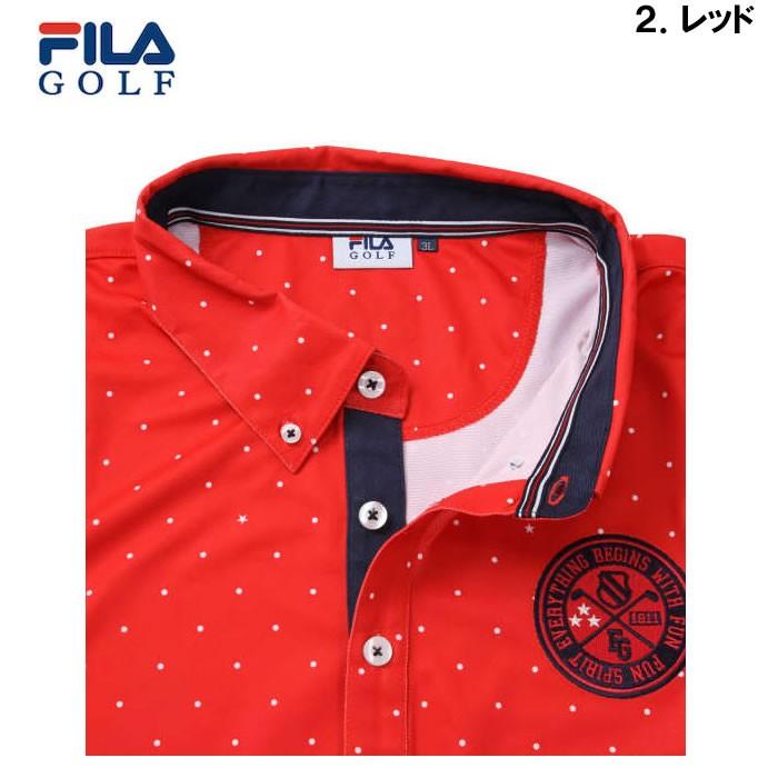 （本州四国九州送料無料）大きいサイズ メンズ FILA GOLF-ドット柄 半袖 ポロシャツ（メーカー取寄）(フィラゴルフ)/3L/4L/5L/6L/ゴルフ ポロ | FILA GOLF | 11