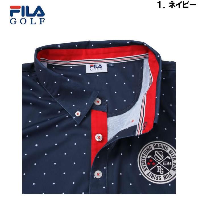 （本州四国九州送料無料）大きいサイズ メンズ FILA GOLF-ドット柄 半袖 ポロシャツ（メーカー取寄）(フィラゴルフ)/3L/4L/5L/6L/ゴルフ ポロ | FILA GOLF | 05
