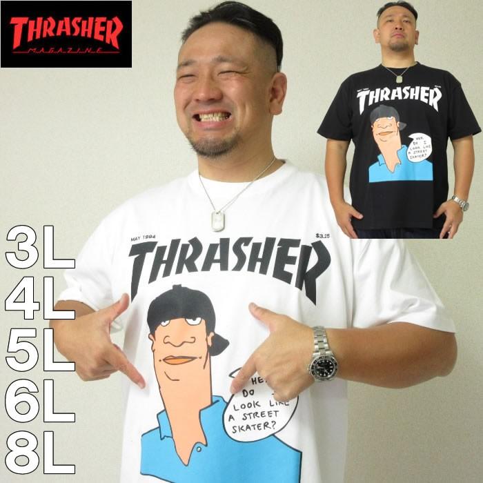 大きいサイズ メンズ THRASHER-半袖Tシャツ（メーカー取寄）(スラッシャー) 3L/4L/5L/6L/8L｜deviloose