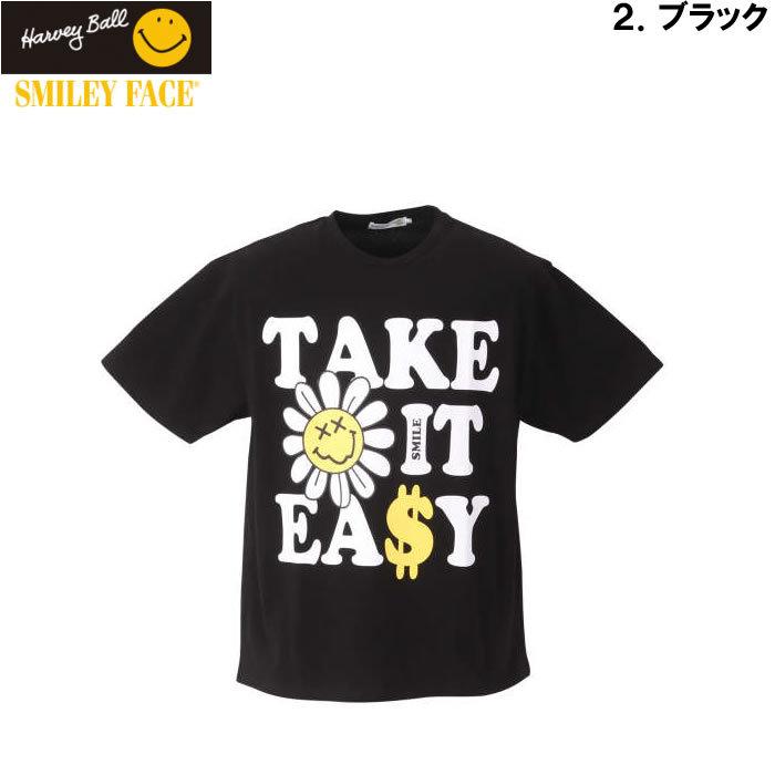 大きいサイズ メンズ SMILEY FACE-フラワースマイル半袖Tシャツ（メーカー取寄）スマイリーフェイス 3L 4L 5L 6L | SMILEY FACE | 14