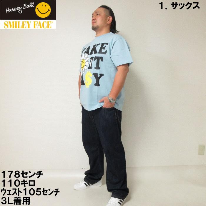 大きいサイズ メンズ SMILEY FACE-フラワースマイル半袖Tシャツ（メーカー取寄）スマイリーフェイス 3L 4L 5L 6L | SMILEY FACE | 04