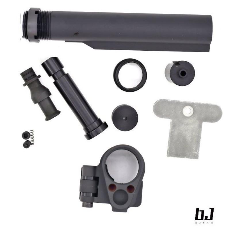 BJ TAC LAW TACTICAL タイプ ストックアダプター マルイMWS用 (Black