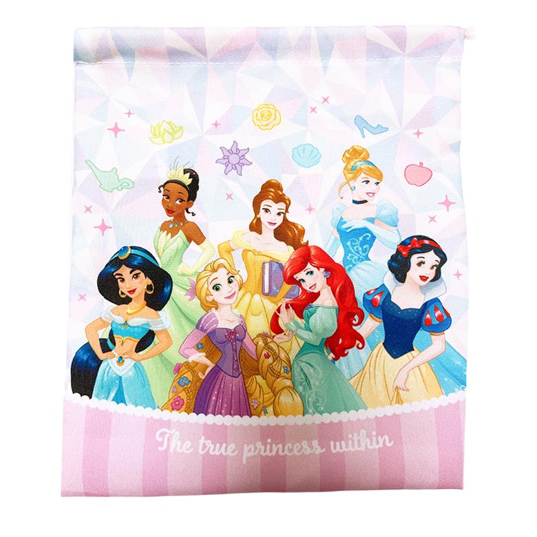 【売り切れ】POPなプリンセスの巾着② ディズニープリンセス ディズニー プリンセス 集合 巾着 単品 小/S