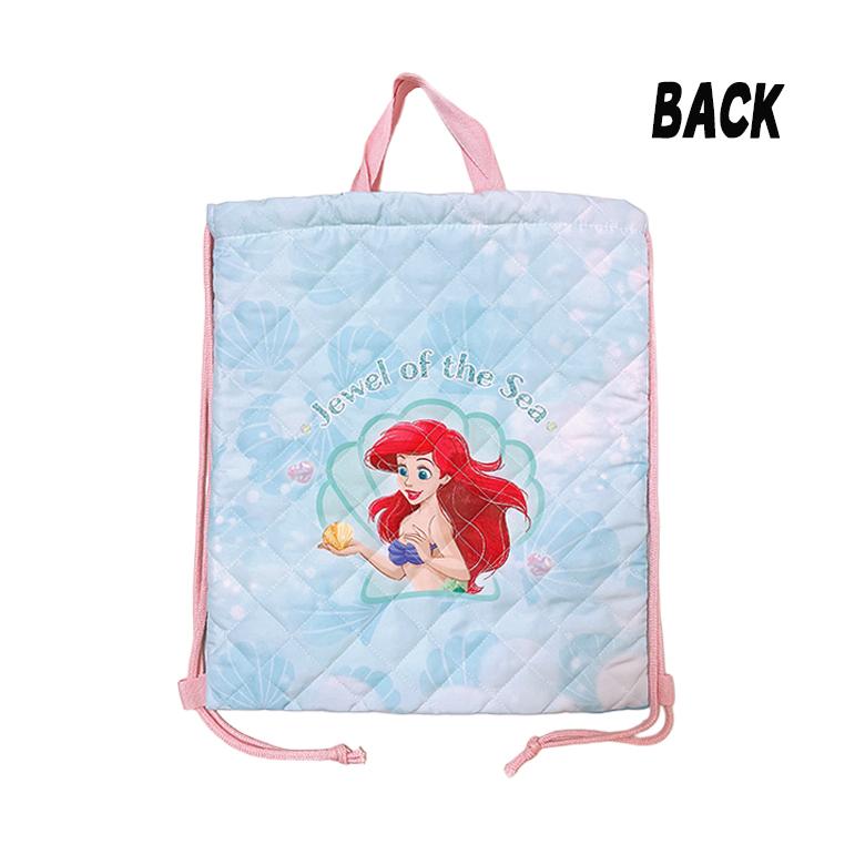ディズニープリンセス アリエル キルトバッグ3点セット レッスンバッグ/ナップサック/シューズバッグ サックス 04 | ディズニープリンセス | 05
