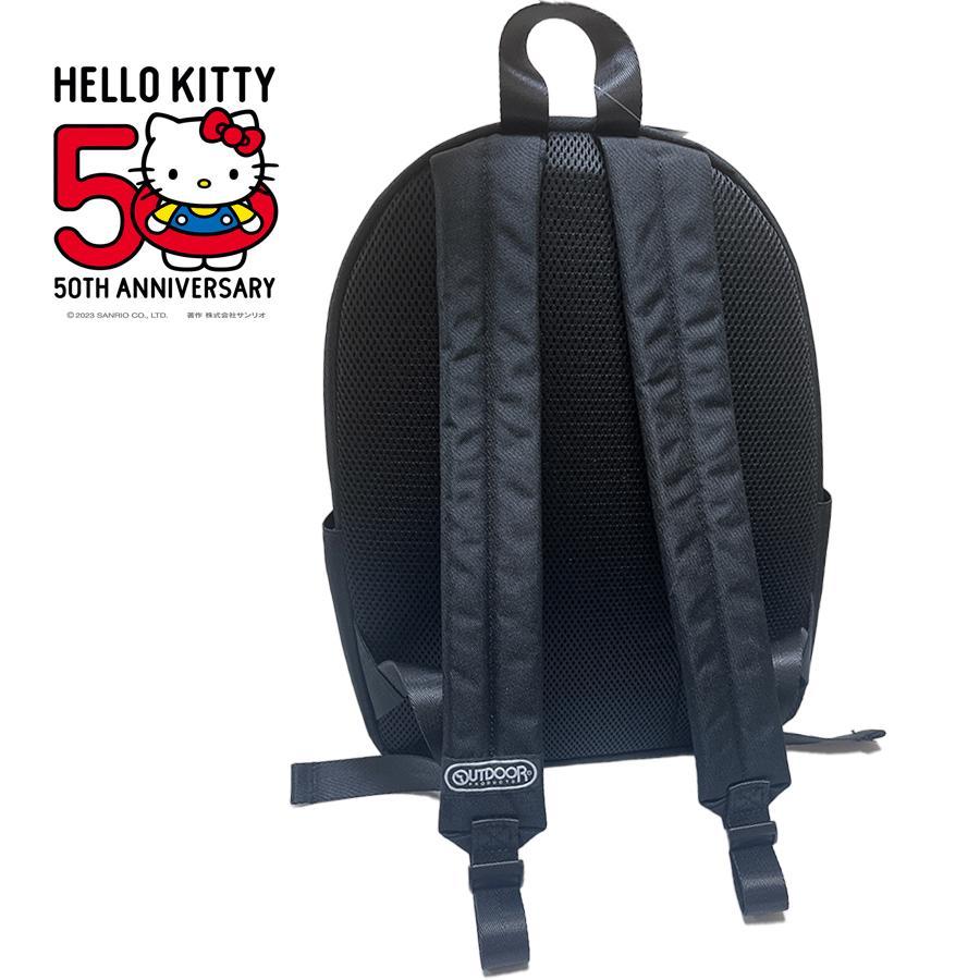 サンリオ 50th Anniversary HELLO KITTY OUTDOOR キティちゃん リュックサック Dパック ブラック 総柄 かばん 中高生 04｜devin｜03