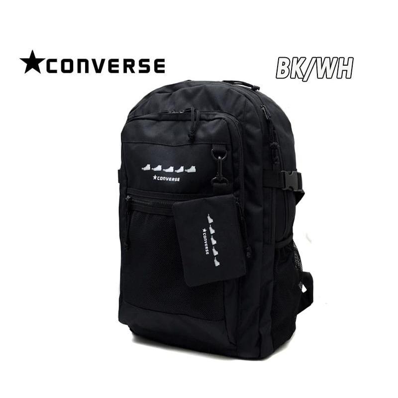 コンバース CONVERSE スニーカープリント リュックサック 30L (ポーチ付き) 大容量 バックパック 04｜devin｜04