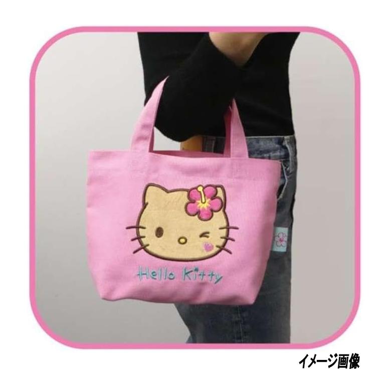 ハローキティ サンリオ 日焼けシリーズ ミニトート Hello Kitty 刺繍