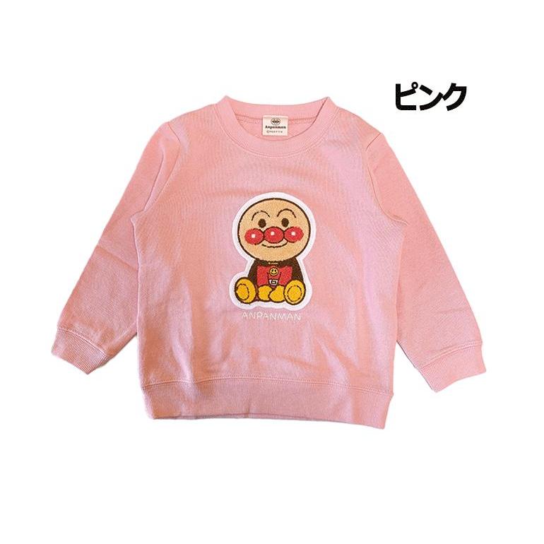 アンパンマン 長袖スウェット 4キャラ サガラ刺繍 トップス 長袖  