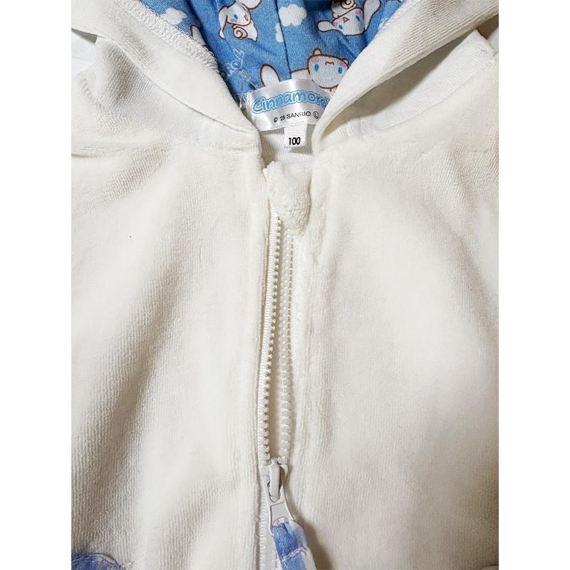 シナモロール サンリオ なりきりパーカー 変身 ニットベロア 女児
