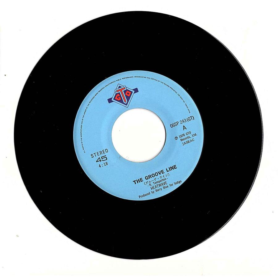 ◆EP/7’’シングルレコード◆Heatwave「The Groove Line」GTO 06SP243　c/w:「Boogie Nights」　Soul, Disco |  | 02