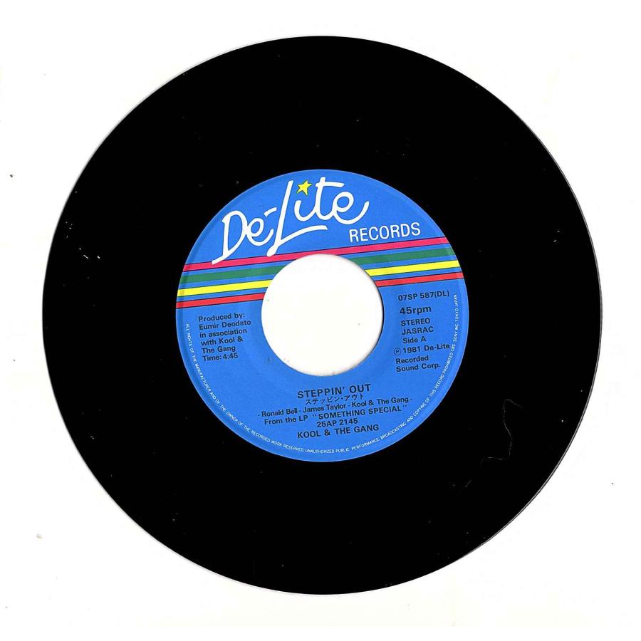 ◆EP/7’’シングルレコード◆Kool & The Gang「Steppin' Out」De-Lite Records 07SP 587　c/w:「Get Down On It」Funk / Soul |  | 02