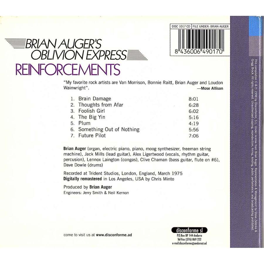 ◆CD/デジパック◆Brian Auger's Oblivion Express「Reinforcements」DISC-1017-CD《輸入盤》Progressive Rock、Jazz-Rock |  | 01