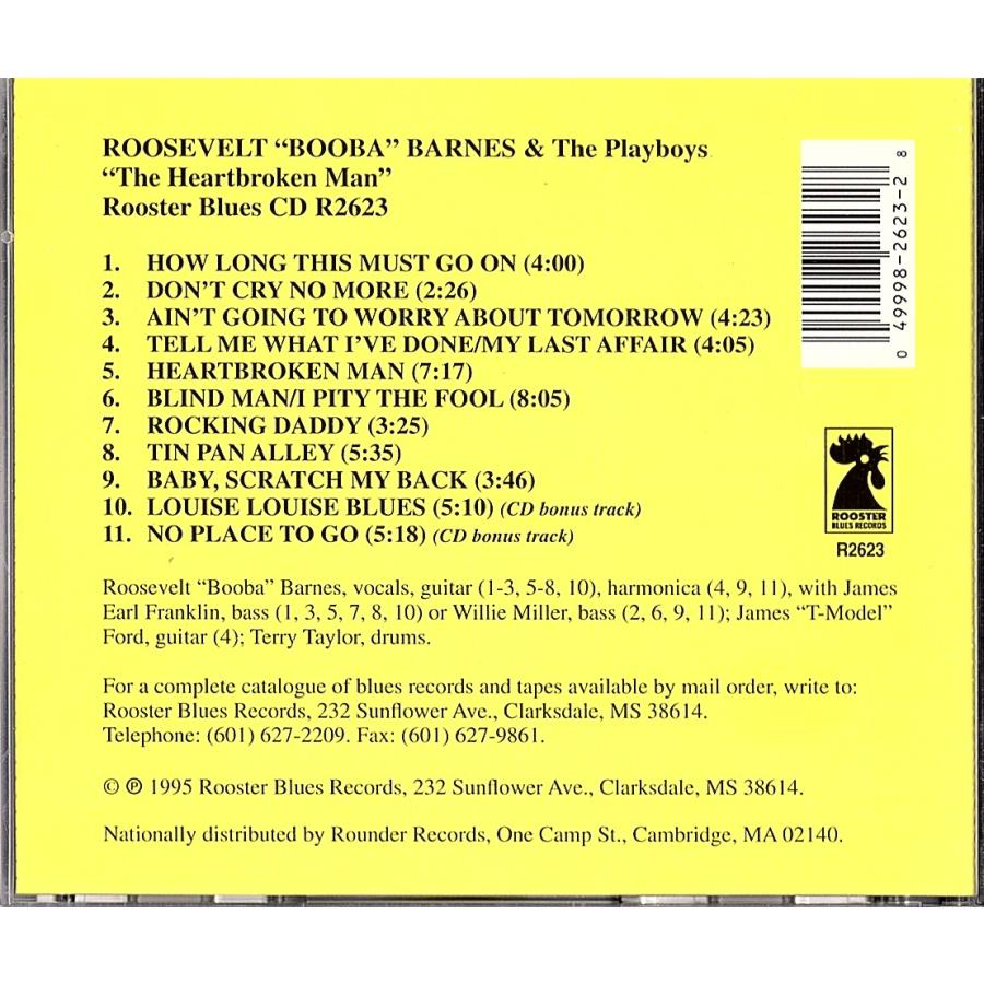 ◆CD◆Roosevelt Booba Barnes & The Playboys「The Heartbroken Man」CD R2623《輸入盤》Electric Blues, Delta Blues |  | 01