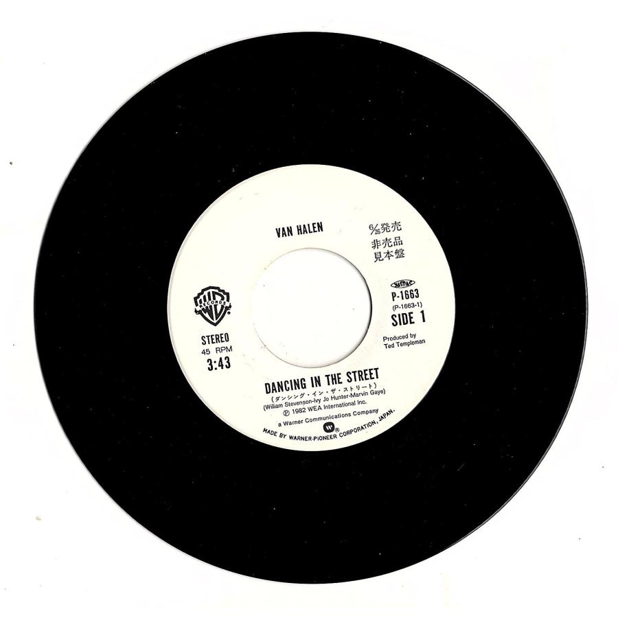 ◆白ラベル・プロモ盤/EP/7’’シングルレコード◆Van Halen（ヴァン・ヘイレン）「Dancing In The Street」P-1663 |  | 01