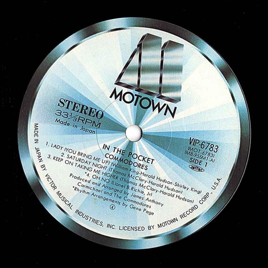インド音楽 LPレコード 3枚セット ◇LPレコード/帯付◇Commodores「In The Pocket」Motown VIP-6783
