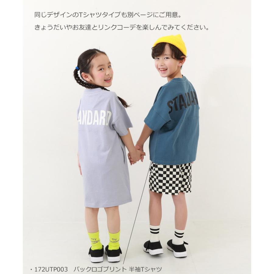 子供服 バックロゴプリント 半袖ワンピースキッズ 女の子 半袖ワンピース ノースリーブワンピース ワンピース デビロック 25ss_ガールズトレンド | devirock | 26