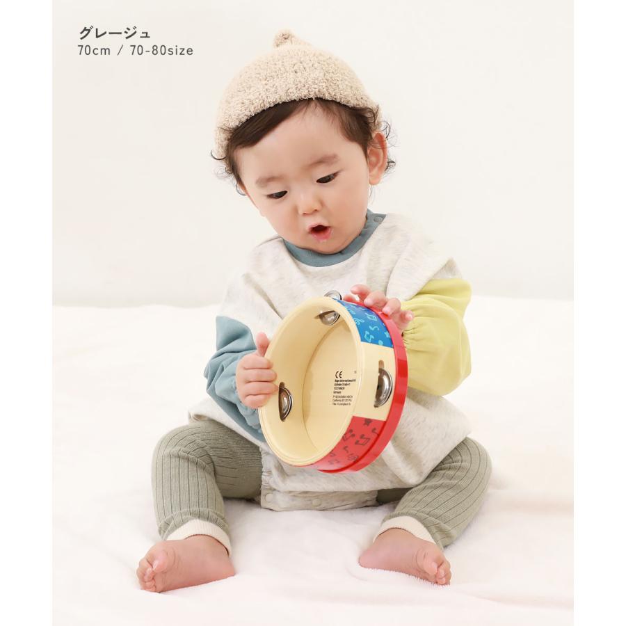 レギンス 10分丈 ベビー バイカラー＆ボーダーレギンス キッズ ベビー服 子供服 男の子 女の子  デビロック devirock | devirock | 13