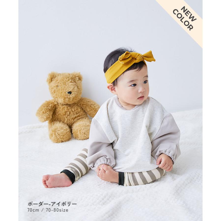 レギンス 10分丈 ベビー バイカラー＆ボーダーレギンス キッズ ベビー服 子供服 男の子 女の子  デビロック devirock | devirock | 17