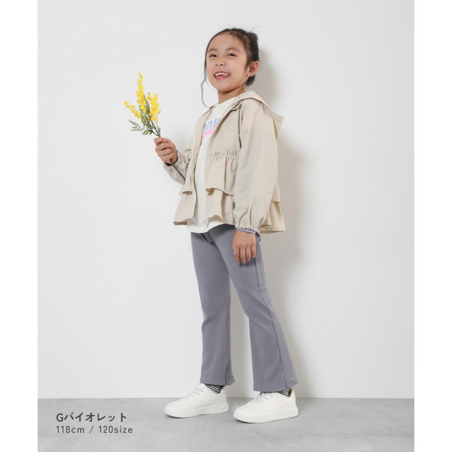 ロングパンツ 長ズボン ボトムス リブフレアパンツ キッズ 子供服 女の子  デビロック devirock | devirock | 21